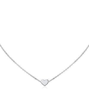 ChicSilver Personalized 925 Sterling Silver Dainty Small Hear Necklace